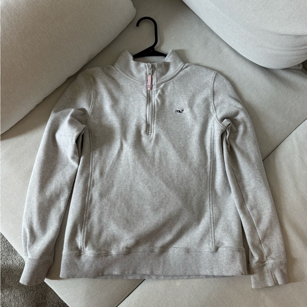Vineyard Vines Gray Quarter-Zip Pullover Size S